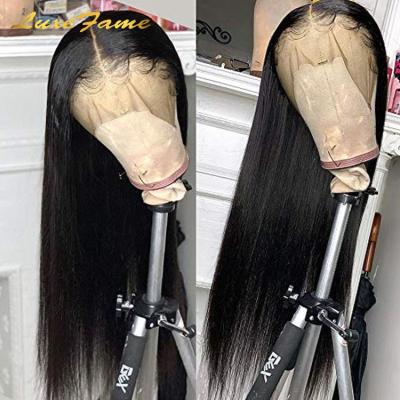 China Factory Price Straight Mink Spanish Wave Full Lace Wig, Long Silky Full Lace Wig, 12a 30 40 Inch 360 Hd Virgin Human Hair Full Lace Wig for sale