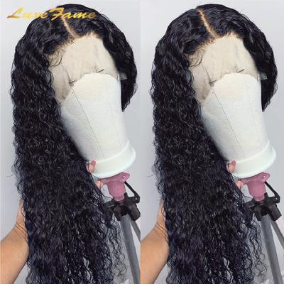 China Cheap Factory Price Deep Wave Human Hair Lace Front Curly Wig, 30 Inch Transparent Full Lace Wig, Peruvian 360 Lace Wig Seller for sale