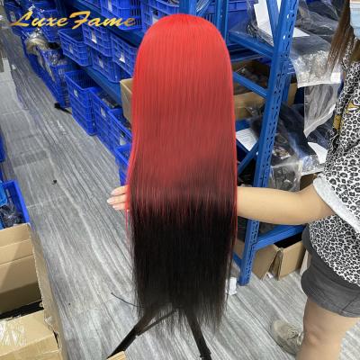 China Cheap Body Wave Cuticle Aligned Real None Remy Hair Wig, Raw Red 1B Lace Frontal Human Hair Wig, Raw Red Red Human Hair Frontal 1B Vietnamese Wig for sale