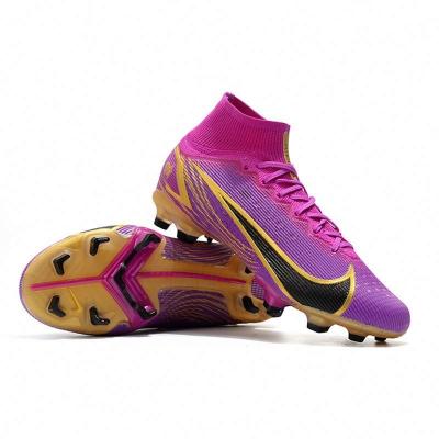 China Original TPR High Ankle Soccer Shoes Cr7 Vapores Xiv Dragonfly 14 Fg High Staves Superfly Viii Outdoor Soccer Boot for sale