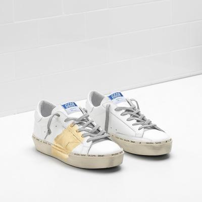 China Upper Fashion Trend Goldens Star Hi Sneakers G33ws945.a1 In Calf Leather 24 Karat Gold Foil Branding Handwritten On So for sale