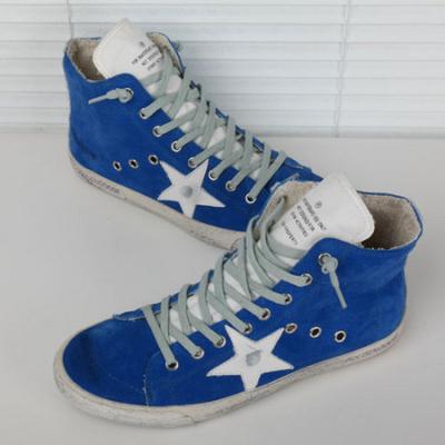 China Fashion Trend Blue Goldens Yeah Gooses Sneakers With White Star Gooses Handle - Women Made Shoes for sale