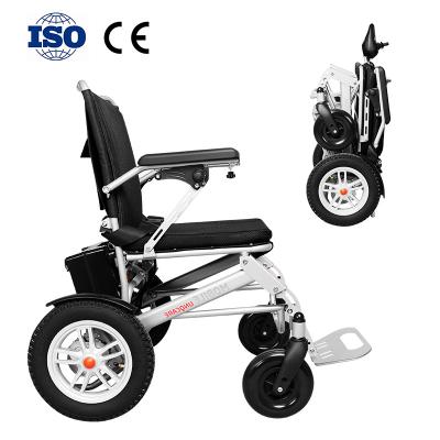 China New Powerful and Light Tending Disable Used Portable Foldable Lightweight Cheap Price Folding Power Wheelchair Motorized Electric Wheelchair for sale