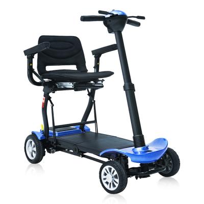 China Lightweight Travel Portable Lightweight Auto/Manual Fold 4 Wheel Electric Mobility Scooter for Handicapped and Older for sale