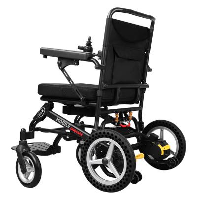 China Hot Selling Powerful And Lightest Power Aluminum Alloy Lightest Wheelchair Lightweight Portable Folding Electric Wheelchair for sale