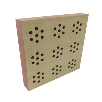 China Highly Efficient Sound Absorption Plate Hole Wood Panels Wooden Acoustic Panels Wood Panels Perforated for sale