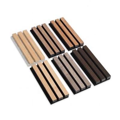 China Modern Wooden Panel MDF Black Slat Wall Decoration Composite Wall Panel for sale