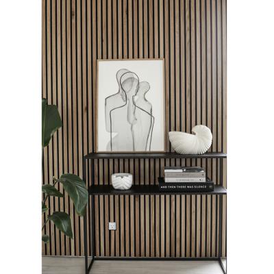 China Interior Acoustic Decoration Veneer Akupanel Slat Wall Panel Polyester Fiber Wood Acoustic Panel for sale