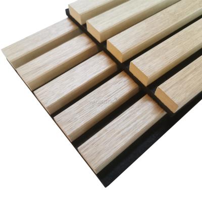 China MDF Interior Acoustic Slat Wood Veneer Panels Cinema Wall Noise Barrier Decoration Noise Barrier for sale