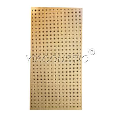 China Highly Effective Sound Absorption Decorative Fireproof Sound Insulation Wooden Perforated Acoustic Wall Panel For Indoor for sale