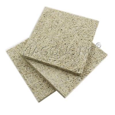 China Highly Efficient Sound Absorption Wool Acoustic Wall Panels Ceiling Panel Wood Chips Acoustic Panel for sale