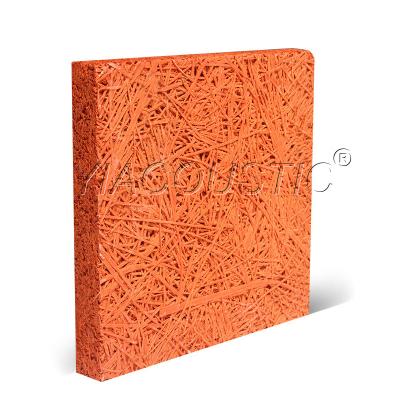 China Highly effective sound absorption diy sound treatment panels acoustic wood panel colored woodchips acoustic wall panel for sale