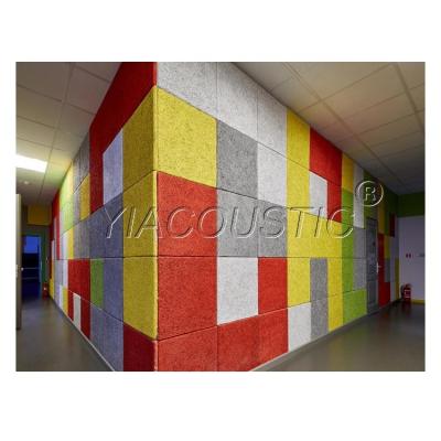 China Highly Efficient Sound Absorption Wood Fiber Acoustic Panels Sound Decorative Solid Compressed Wood Chips Proofing Acoustic Panel for sale