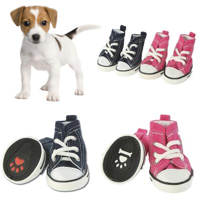 China Viable Puppy Dogs Shoes Fashion Casual Shoes Sport Walking Anti-Slip Canvas Shoes for sale