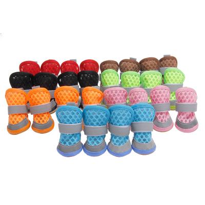 China Soft Breathable Non-Slip Cute Viable Casual Dog Shoes Mesh Sandals Puppy Footwear dropshipping for sale