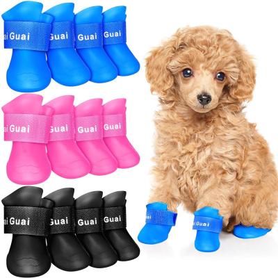 China Plastic Dog Shoes Summer Dog Rain Boots Pet Shoes Waterproof Shoes for sale