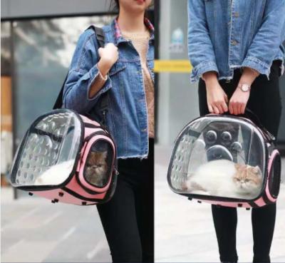 China Breathable Pet Carrier Folding Universal Cat Pack Pet Backpack Cat Dog Travel Out Carrier for sale