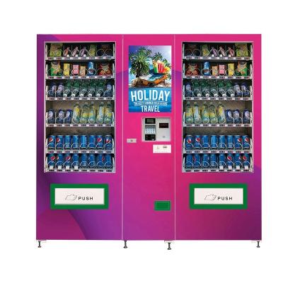 China Square Italy Max Capacity Snack And Drink Vending Machine With Spiral Mechanism for sale