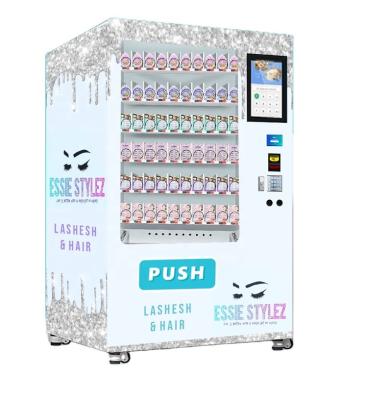 China Smart Square Beauty Vending Machine Sales Wigs Eyelashes With Touch Screen Customize Coin Vending Machine for sale