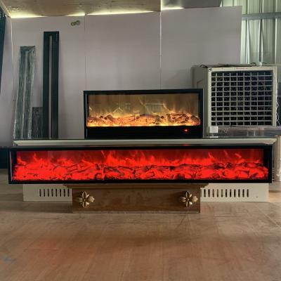 China 3D Flame 50 Inch Customized Decorative Luxury Energy Saving Colors Changing Electric Fireplace Heaters for sale