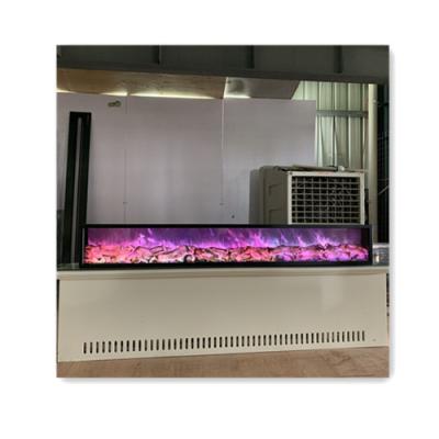 China 3D Flame 2000mm Length Customized Decorative Energy Saving Muti-color Changing Electric Fireplace With Remote Control for sale