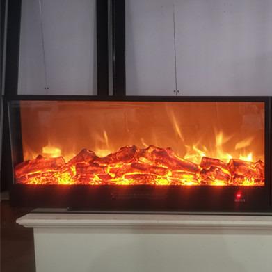 China 3D Flame 40 Inch Modern Flame Manual And Remote Control Electric Fireplace Heater for sale