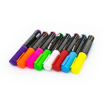 China Light Plastic Fluorescent Panel Pen Highlighter Bar Shell +Ink Permanent Ink Chalk Marker for sale