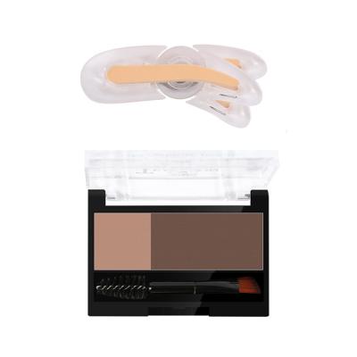 China Waterproof 2 Colors Adjustable Perfect Eyebrow Stamp 3D Eyebrow Powder Set Waterproof Instant Eyebrow Stamp 5 Color Combinations for sale