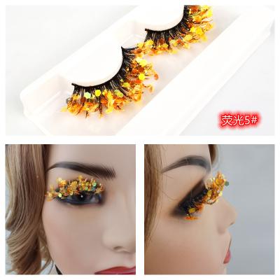 China Fluorescence Semi-hand Made Fluorescence Wholesale Sets Makeup False Eyelashes Tools for sale