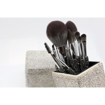 China Fashion Private Label Makeup Brush Holder Cosmetic Crystal Brush Case Holder for sale