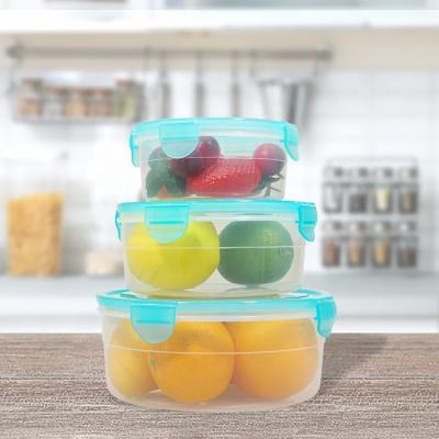 China Freshness Preservation 450/850/1600ml Airtight Fresh Clear Plastic Food Storage Container With Lid for sale