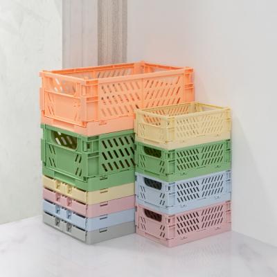 China Viable Hot Selling Factory Directly Customized New Item GRS Picnic Organizer Collapsible Plastic Storage Basket Boxes Stackable for sale