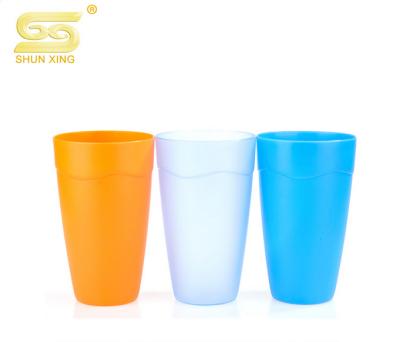 China Sustainable Drinking Water Colorful Juice Scrub Frosted PP Plastic Cup For Sale for sale