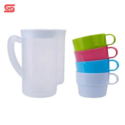 China Sustainable Eco Friendly Plastic Clear Bottle Set Travel Mug With Kettle for sale