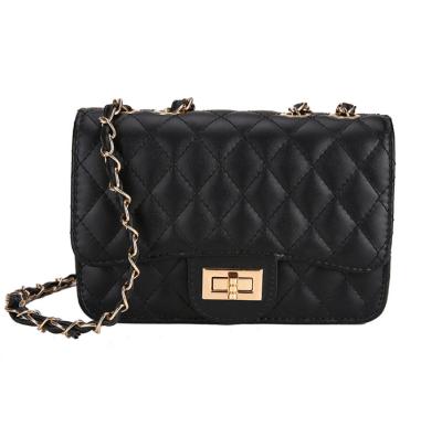 China Wholesale Elegant Feminine Ladies Handbags Women Handbags Leather Bag Square Shoulder Bags Fashion Lock Chain Small for sale