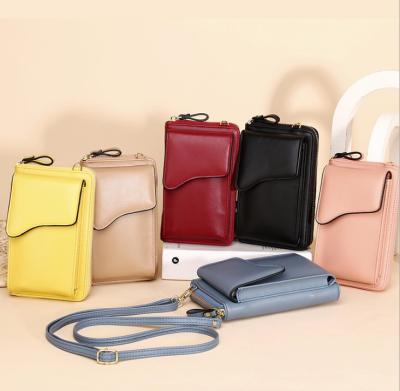 China Large Capacity Daily Life Cross - Body Waterproof Cell Phone Purse Women Card Wallet Body Phone Cross Bag for sale