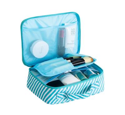 China Latest Fashion Travel Bag Storage Cosmetic Toiletry Bag With Brush Holder for sale