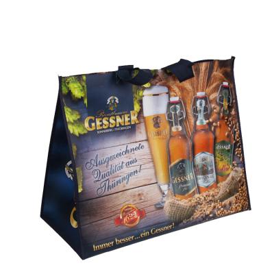 China High Quality Wine Printed Reusable Laminated Nonwoven Shopping Bag Recyclable Tote Bag for sale