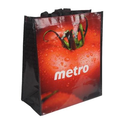 China 2021 Eco - Friendly Promotional Item Shopping Portable Collapsible Eco PP Woven Tote Bag for sale