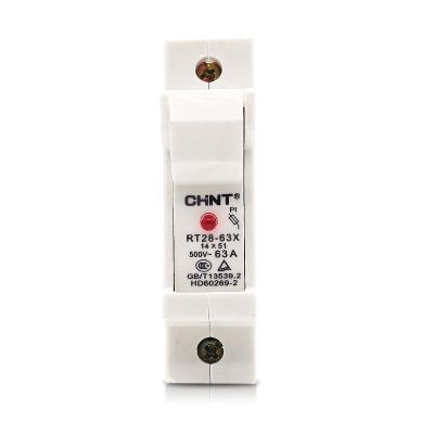 China Original CHNT Chint Fuse Base RT28N-63X 1P 63A Lamp Without Fused Core 14*51 RT28N-63X 1P for sale