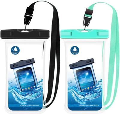 China Stereoscopic Waterproof Bag Phone Case IPX8 Bottom Water Cell Phone Pouch For SIP Or Beach Bathing Dry Bag With Lanyard Fit Pro iPhone 11/11 Max for sale