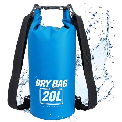 China Waterproof Waterproof Dry Bag Backpack 20L Waterproof Bags For Carrying Surfing Boating Kayaking for sale