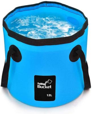 China Portable Lightweight Bucket Foldable Water Container Waterproof Fishing Bucket For Camping Traveling Fishing Car Wash Gardening Hike for sale