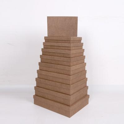 China Handmade 607 Rectangle Brown Cardboard Packaging Box For Scarf Customized Gift Boxes for sale