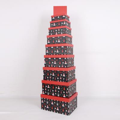 China Handmade Wholesale Set of 808 10 Pcs Christmas Gift Box for sale