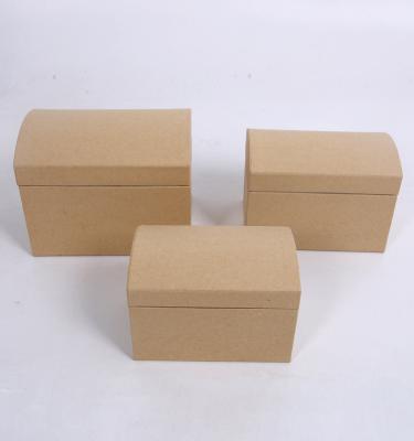 China Handmade 3011 Recycled Kraft Paper Gift Box For Jewelry With Lid for sale