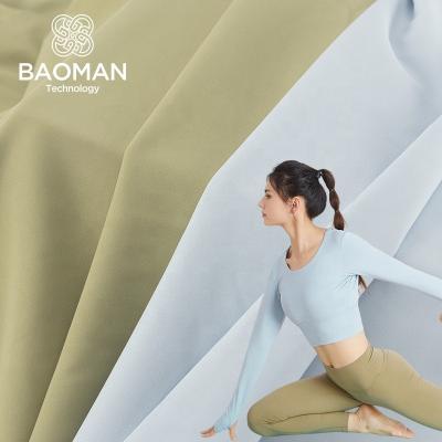 China Premium Quality Sports Wear Fabrics 4 Way Stretch Nylon Spandex Double Sided Stretch Fabric For Gym Yoga for sale