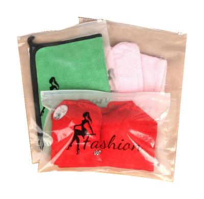 China Custom Clear Plastic Zipper Degradable Bag BIODEGRADABLE With Resealable Zip Lock Bag for sale