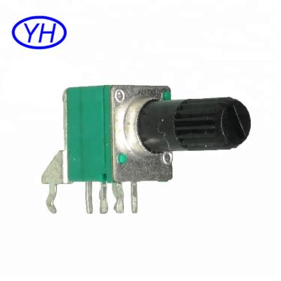 China Carbon film 6 pin dual band a5k b 5k linear rotary 9mm ohm volume control potentiometer customized by gold audio supplier for sale