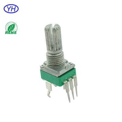 China 9mm 10k 100K Linear Carbon Film Ohm Rotary Potentiometer With Vertical PCB Mount R0913N-XD2-B100K for sale